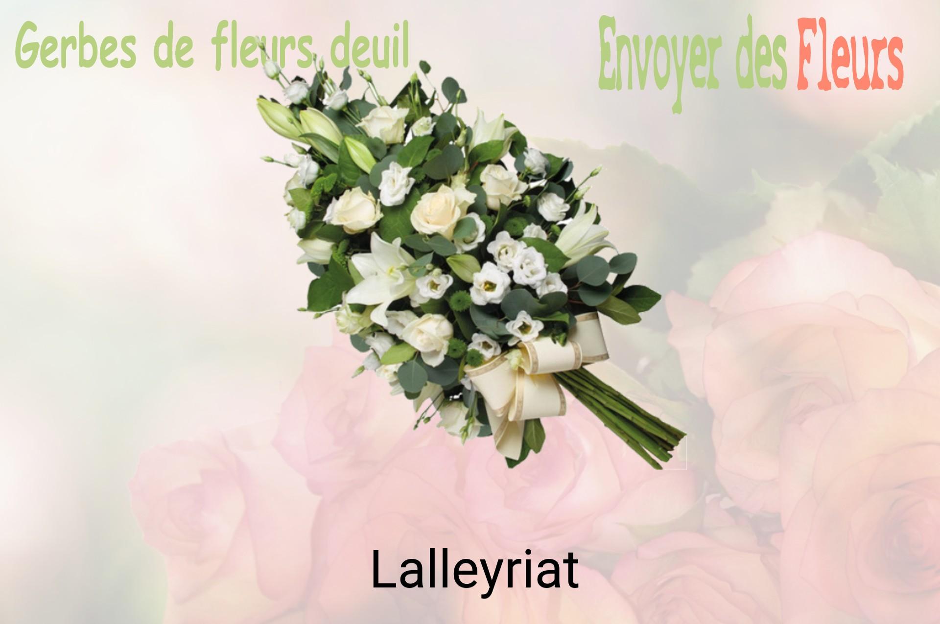 Gerbe de fleurs de deuil livrée à Lalleyriat